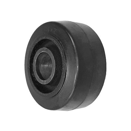 Durastar Wheel, 4X2 Rubber, Steel Black, 1-13/16 Plain Bore 420RS84B